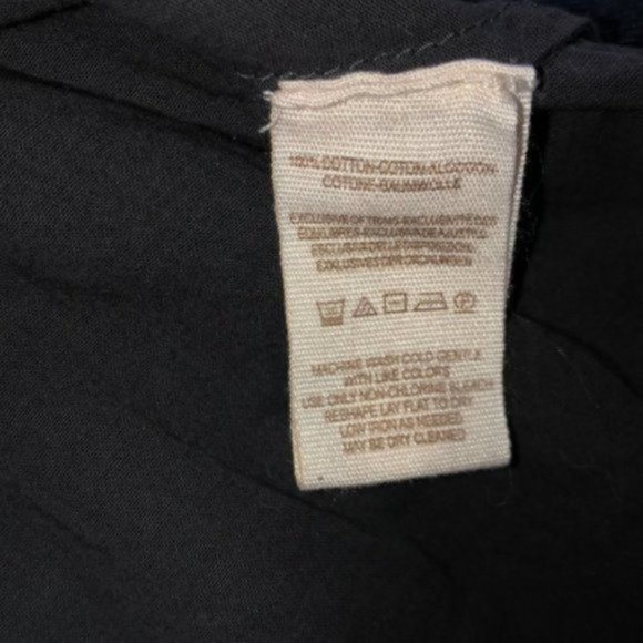 Free People Smocked Blouse Navy Combo NWOT - Picture 6 of 6